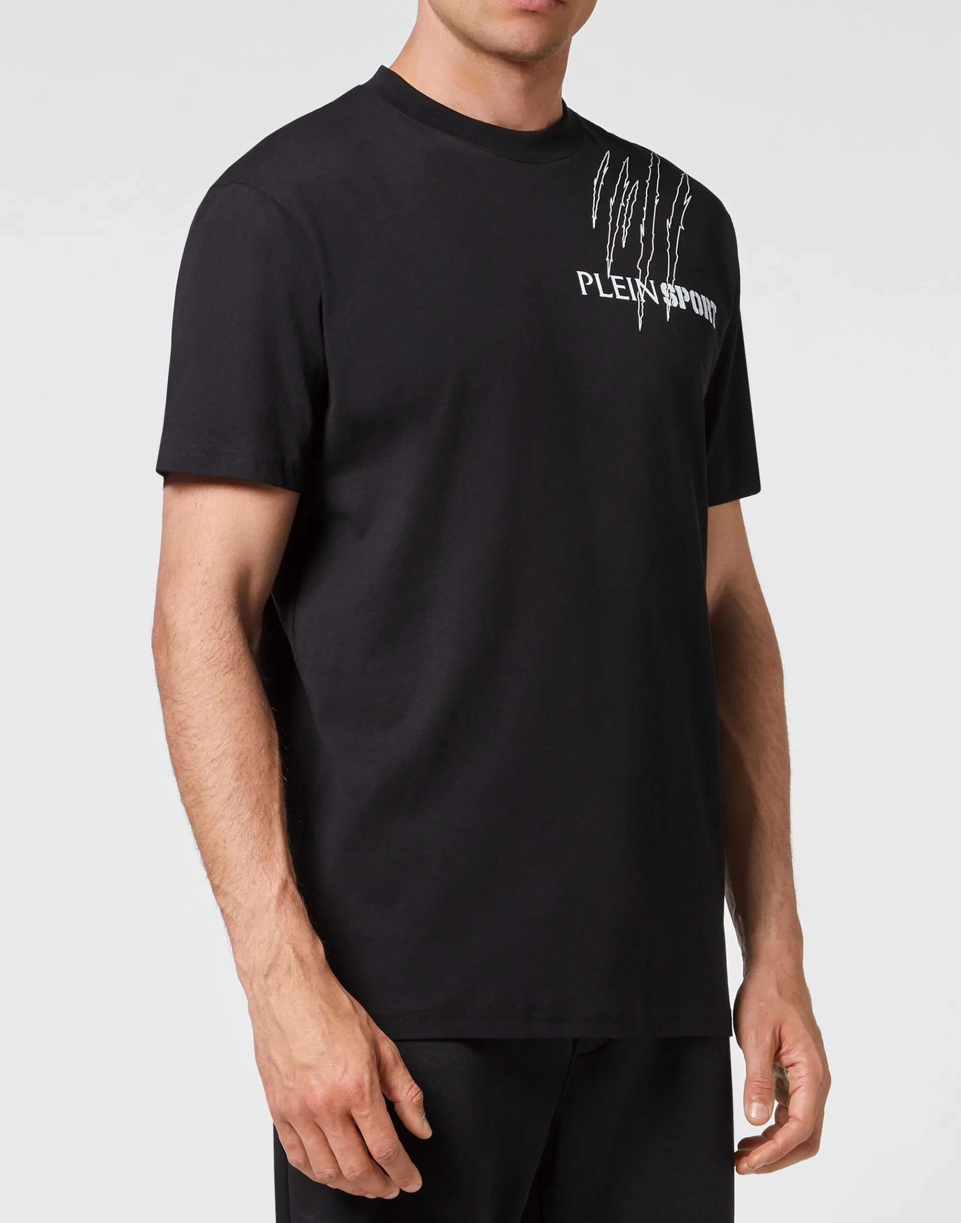 Men Plein Sport T-Shirt Round Neck Ss Scratch